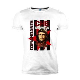 Мужская футболка премиум с принтом Che Guevara (4) в Кировске, 92% хлопок, 8% лайкра | приталенный силуэт, круглый вырез ворота, длина до линии бедра, короткий рукав | Тематика изображения на принте: че гевара