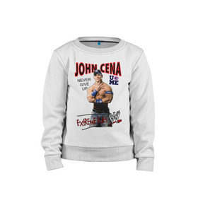 Детский свитшот хлопок с принтом John Cena Extreme Rules в Кировске, 100% хлопок | круглый вырез горловины, эластичные манжеты, пояс и воротник | wwe | бои без правил | джон сина