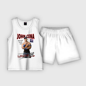 Детская пижама с шортами хлопок с принтом John Cena Extreme Rules в Кировске,  |  | Тематика изображения на принте: wwe | бои без правил | джон сина