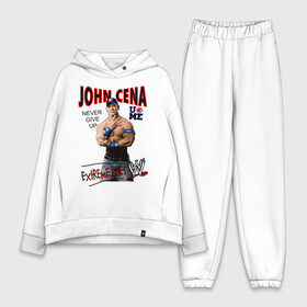 Женский костюм хлопок Oversize с принтом John Cena Extreme Rules в Кировске,  |  | wwe | бои без правил | джон сина