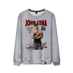 Мужской свитшот хлопок с принтом John Cena Extreme Rules в Кировске, 100% хлопок |  | wwe | бои без правил | джон сина