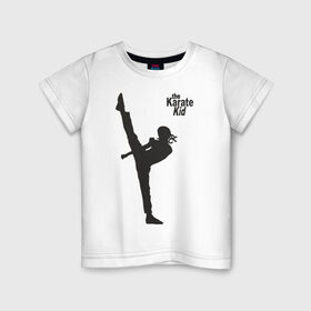 Детская футболка хлопок с принтом Карате пацан в Кировске, 100% хлопок | круглый вырез горловины, полуприлегающий силуэт, длина до линии бедер | Тематика изображения на принте: карате пацан | каратэ пацан
