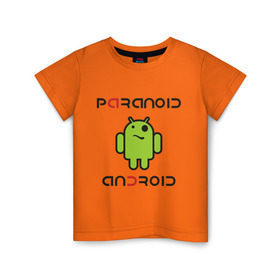 Детская футболка хлопок с принтом Paranoid android в Кировске, 100% хлопок | круглый вырез горловины, полуприлегающий силуэт, длина до линии бедер | paranoid android | админу | андроид | параноик | прикольные
