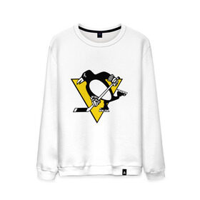 Мужской свитшот хлопок с принтом Pittsburgh Penguins в Кировске, 100% хлопок |  | Тематика изображения на принте: пингвин