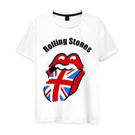Мужская футболка хлопок с принтом Rolling Stones (3) в Кировске, 100% хлопок | прямой крой, круглый вырез горловины, длина до линии бедер, слегка спущенное плечо. | rolling stones