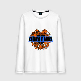 Мужской лонгслив хлопок с принтом Армения в Кировске, 100% хлопок |  | armenia | армянин | герб армении