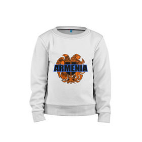 Детский свитшот хлопок с принтом Армения в Кировске, 100% хлопок | круглый вырез горловины, эластичные манжеты, пояс и воротник | armenia | армянин | герб армении