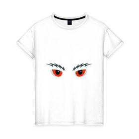 Женская футболка хлопок с принтом Кошачьи глаза (2) в Кировске, 100% хлопок | прямой крой, круглый вырез горловины, длина до линии бедер, слегка спущенное плечо | глаза. взгляд | кошачьи глаза