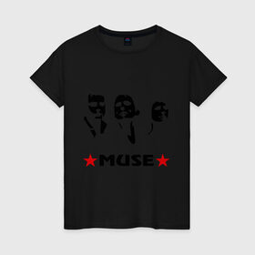 Женская футболка хлопок с принтом Muse (4) в Кировске, 100% хлопок | прямой крой, круглый вырез горловины, длина до линии бедер, слегка спущенное плечо | 