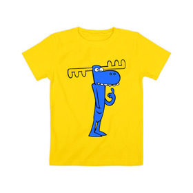 Детская футболка хлопок с принтом Лось в Кировске, 100% хлопок | круглый вырез горловины, полуприлегающий силуэт, длина до линии бедер | happy tree friends | лось