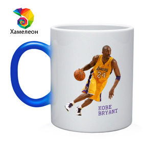 Кружка хамелеон с принтом Kobe Bryant - Lakers в Кировске, керамика | меняет цвет при нагревании, емкость 330 мл | kobe bryant | lakers | nba | баскет | коби брайнт | нба