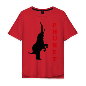 Мужская футболка хлопок Oversize с принтом Phuket (5) в Кировске, 100% хлопок | свободный крой, круглый ворот, “спинка” длиннее передней части | Тематика изображения на принте: 