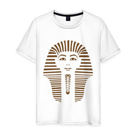 Мужская футболка хлопок с принтом Natural King в Кировске, 100% хлопок | прямой крой, круглый вырез горловины, длина до линии бедер, слегка спущенное плечо. | egypt | египет | египетские пирамиды | желтое море | нил | пирамиды | фараон | хургада