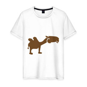 Мужская футболка хлопок с принтом Navy camel в Кировске, 100% хлопок | прямой крой, круглый вырез горловины, длина до линии бедер, слегка спущенное плечо. | camel | egyptian | navy camel | верблюд | египет | каир | кэмл | тур в египет | туризм