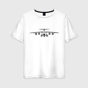 Женская футболка хлопок Oversize с принтом Авиация (2) в Кировске, 100% хлопок | свободный крой, круглый ворот, спущенный рукав, длина до линии бедер
 | авиаторы | авиация | армия | ввс | россия | самолет