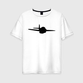 Женская футболка хлопок Oversize с принтом Авиация (3) в Кировске, 100% хлопок | свободный крой, круглый ворот, спущенный рукав, длина до линии бедер
 | авиаторы | авиация | армейские | армия | ввс | военно | военные подразделения | воздушные | россия | самолет | силы
