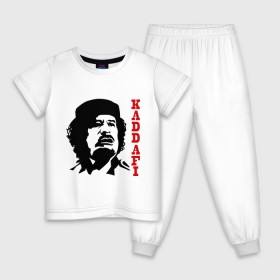 Детская пижама хлопок с принтом Каддафи (2) в Кировске, 100% хлопок |  брюки и футболка прямого кроя, без карманов, на брюках мягкая резинка на поясе и по низу штанин
 | восток | деятель | каддафи | ливия | министр | муамар