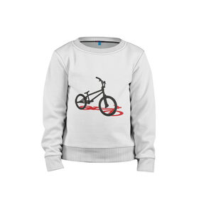 Детский свитшот хлопок с принтом BMX 1 в Кировске, 100% хлопок | круглый вырез горловины, эластичные манжеты, пояс и воротник | bmx | велик | вело | велогонки | велорейсинг | велосипед | спортивный велосипед | фрирайд | эктрим
