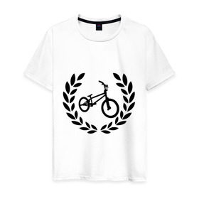 Мужская футболка хлопок с принтом BMX 2 в Кировске, 100% хлопок | прямой крой, круглый вырез горловины, длина до линии бедер, слегка спущенное плечо. | bmx | велик | вело | велогонки | велорейсинг | велосипед | спортивный велосипед | фрирайд | эктрим