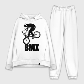 Женский костюм хлопок Oversize с принтом BMX 3 в Кировске,  |  | bmx | free style | бмэкс | велик | вело | велосипедист | фристайл | экстрим | экстримальный