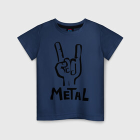 Детская футболка хлопок с принтом Metal (1) в Кировске, 100% хлопок | круглый вырез горловины, полуприлегающий силуэт, длина до линии бедер | heavy metal | metal | rock | trash metal | квартет | метал | рок | рок группа | рок группы | трэш метал | хеви метал