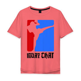 Мужская футболка хлопок Oversize с принтом Muay Thai (Муай Тай) в Кировске, 100% хлопок | свободный крой, круглый ворот, “спинка” длиннее передней части | емельяненко