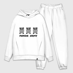 Мужской костюм хлопок OVERSIZE с принтом Panda army в Кировске,  |  | панда