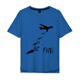 Мужская футболка хлопок Oversize с принтом Еда вместо бомб в Кировске, 100% хлопок | свободный крой, круглый ворот, “спинка” длиннее передней части | бомбы | еда | морковки | самолет