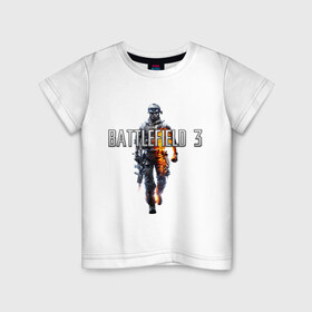 Детская футболка хлопок с принтом Battlefield 3 в Кировске, 100% хлопок | круглый вырез горловины, полуприлегающий силуэт, длина до линии бедер | battlefield | компьютерные игры