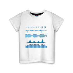 Детская футболка хлопок с принтом Атрибуты звукоинженера (2) в Кировске, 100% хлопок | круглый вырез горловины, полуприлегающий силуэт, длина до линии бедер | эквалайзер