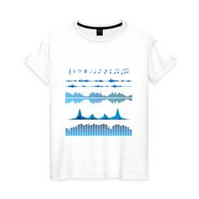 Женская футболка хлопок с принтом Атрибуты звукоинженера (2) в Кировске, 100% хлопок | прямой крой, круглый вырез горловины, длина до линии бедер, слегка спущенное плечо | эквалайзер