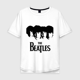 Мужская футболка хлопок Oversize с принтом The Beatles в Кировске, 100% хлопок | свободный крой, круглый ворот, “спинка” длиннее передней части | 60s | 60е | beatles | rock | битлз | битлы | леннон | ленон | макартни | музыка | ретро | рок