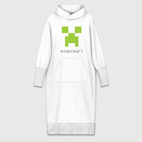 Платье удлиненное хлопок с принтом Minecraft logo grey в Кировске,  |  | крипер