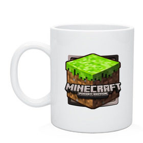 Кружка с принтом Minecraft logo (5) в Кировске, керамика | объем — 330 мл, диаметр — 80 мм. Принт наносится на бока кружки, можно сделать два разных изображения | крипер