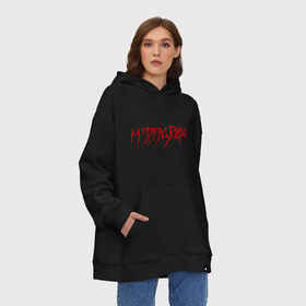 Худи SuperOversize хлопок с принтом My Dying Bride logo в Кировске, 70% хлопок, 30% полиэстер, мягкий начес внутри | карман-кенгуру, эластичная резинка на манжетах и по нижней кромке, двухслойный капюшон
 | Тематика изображения на принте: bandmy | metal