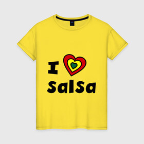Женская футболка хлопок с принтом Я люблю сальсу в Кировске, 100% хлопок | прямой крой, круглый вырез горловины, длина до линии бедер, слегка спущенное плечо | bachata | i love | i love salsa | lambada | latina | salsa | бачата | ламбада | латина | латиноамериканская музыка | латиноамериканские танцы | сальса | танго | танец | танцы | ча ча ча | я люблю | я люблю сальсу