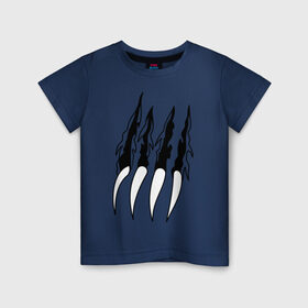Детская футболка хлопок с принтом Когти в Кировске, 100% хлопок | круглый вырез горловины, полуприлегающий силуэт, длина до линии бедер | зверь | коготь | когти | лапа | царапина | шрамы