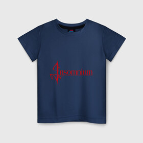 Детская футболка хлопок с принтом Insomnium logo в Кировске, 100% хлопок | круглый вырез горловины, полуприлегающий силуэт, длина до линии бедер | insomnium | insomnium logo | rock | музыка | рок | тяжелый рок | тяжеляк