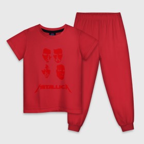 Детская пижама хлопок с принтом Metallica kvartet в Кировске, 100% хлопок |  брюки и футболка прямого кроя, без карманов, на брюках мягкая резинка на поясе и по низу штанин
 | металлика