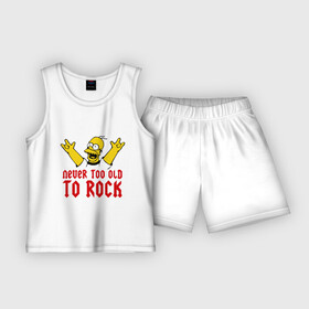 Детская пижама с шортами хлопок с принтом Simpson Rock в Кировске,  |  | гомер
