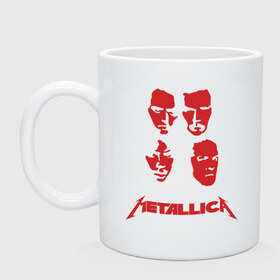 Кружка с принтом Metallica kvartet (5) в Кировске, керамика | объем — 330 мл, диаметр — 80 мм. Принт наносится на бока кружки, можно сделать два разных изображения | металлика