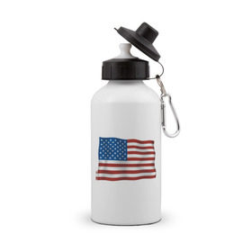 Бутылка спортивная с принтом Америка флаг в Кировске, металл | емкость — 500 мл, в комплекте две пластиковые крышки и карабин для крепления | america | ny | usa | америка | американский флаг | вашингтон | нью йорк | политические | сша | флаг | флаг америки | флаг сша | флаги | штаты