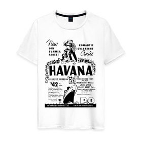 Мужская футболка хлопок с принтом Куба афиша в Кировске, 100% хлопок | прямой крой, круглый вырез горловины, длина до линии бедер, слегка спущенное плечо. | cuba | havana | афиша | гавана | кастро | куба | кубинский | фидель | фидель кастро