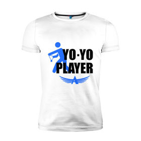 Мужская футболка премиум с принтом Aero yo(2) в Кировске, 92% хлопок, 8% лайкра | приталенный силуэт, круглый вырез ворота, длина до линии бедра, короткий рукав | Тематика изображения на принте: aero yo | yo yo | yo yo player | игрушка йо йо | йо йо