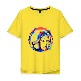 Мужская футболка хлопок Oversize с принтом John Lennon - Peace в Кировске, 100% хлопок | свободный крой, круглый ворот, “спинка” длиннее передней части | 60е | lennon | mc cartney | битлз | битлс | битлы | леннон | ленон | маккартни | ретро