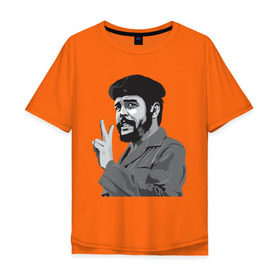 Мужская футболка хлопок Oversize с принтом Peace Che Guevara в Кировске, 100% хлопок | свободный крой, круглый ворот, “спинка” длиннее передней части | Тематика изображения на принте: че гевара