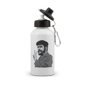 Бутылка спортивная с принтом Peace Che Guevara в Кировске, металл | емкость — 500 мл, в комплекте две пластиковые крышки и карабин для крепления | Тематика изображения на принте: че гевара