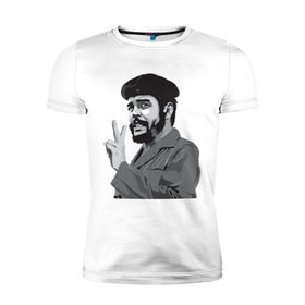 Мужская футболка премиум с принтом Peace Che Guevara в Кировске, 92% хлопок, 8% лайкра | приталенный силуэт, круглый вырез ворота, длина до линии бедра, короткий рукав | че гевара