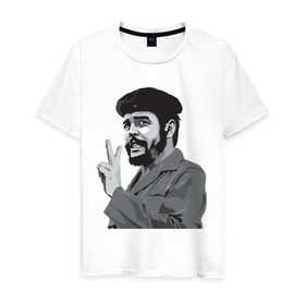 Мужская футболка хлопок с принтом Peace Che Guevara в Кировске, 100% хлопок | прямой крой, круглый вырез горловины, длина до линии бедер, слегка спущенное плечо. | че гевара
