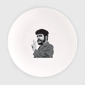 Тарелка с принтом Peace Che Guevara в Кировске, фарфор | диаметр - 210 мм
диаметр для нанесения принта - 120 мм | Тематика изображения на принте: че гевара